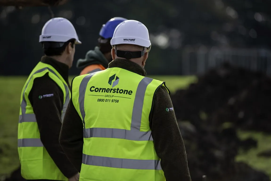Groundworks on a commercial site